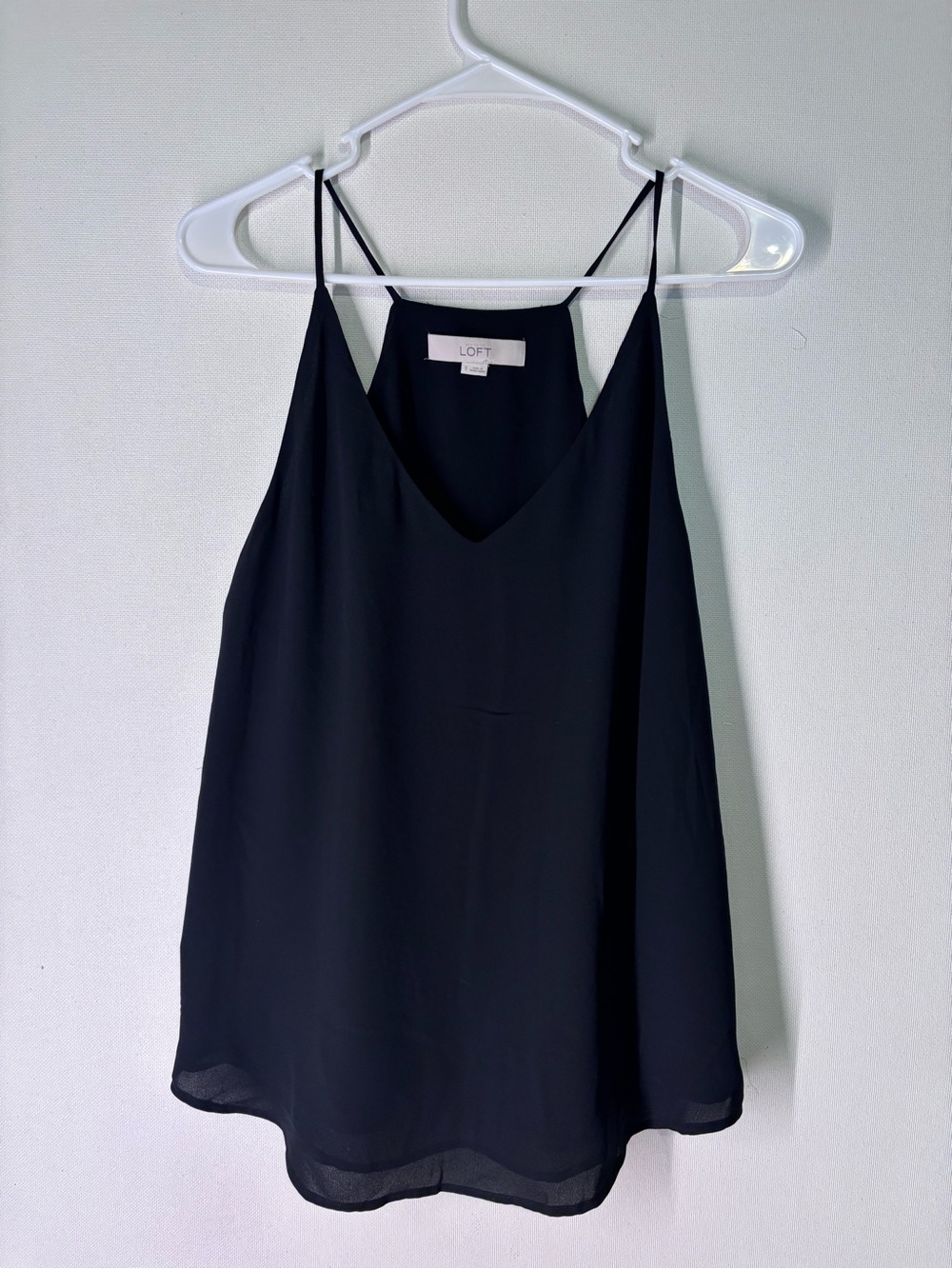 LOFT Black V-Neck Spaghetti Strap Cami
